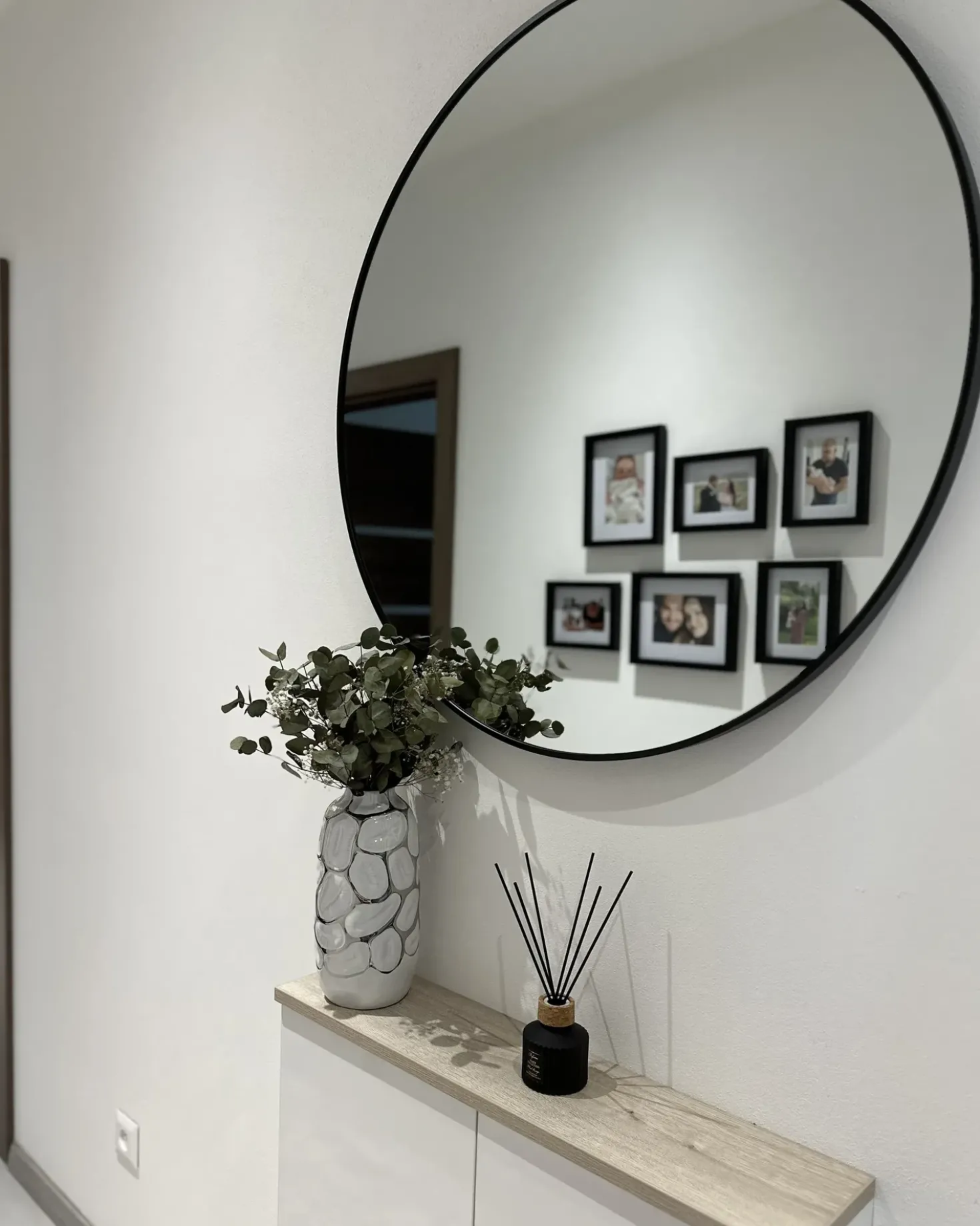 Specchio ANNEMASSE 80 cm 80 cm Metallo Nero