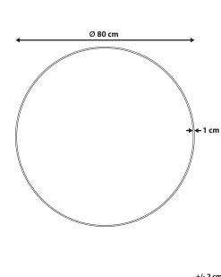 Specchio ANNEMASSE 80 cm 80 cm Metallo Oro