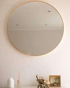 Specchio ANNEMASSE 80 cm 80 cm Metallo Oro