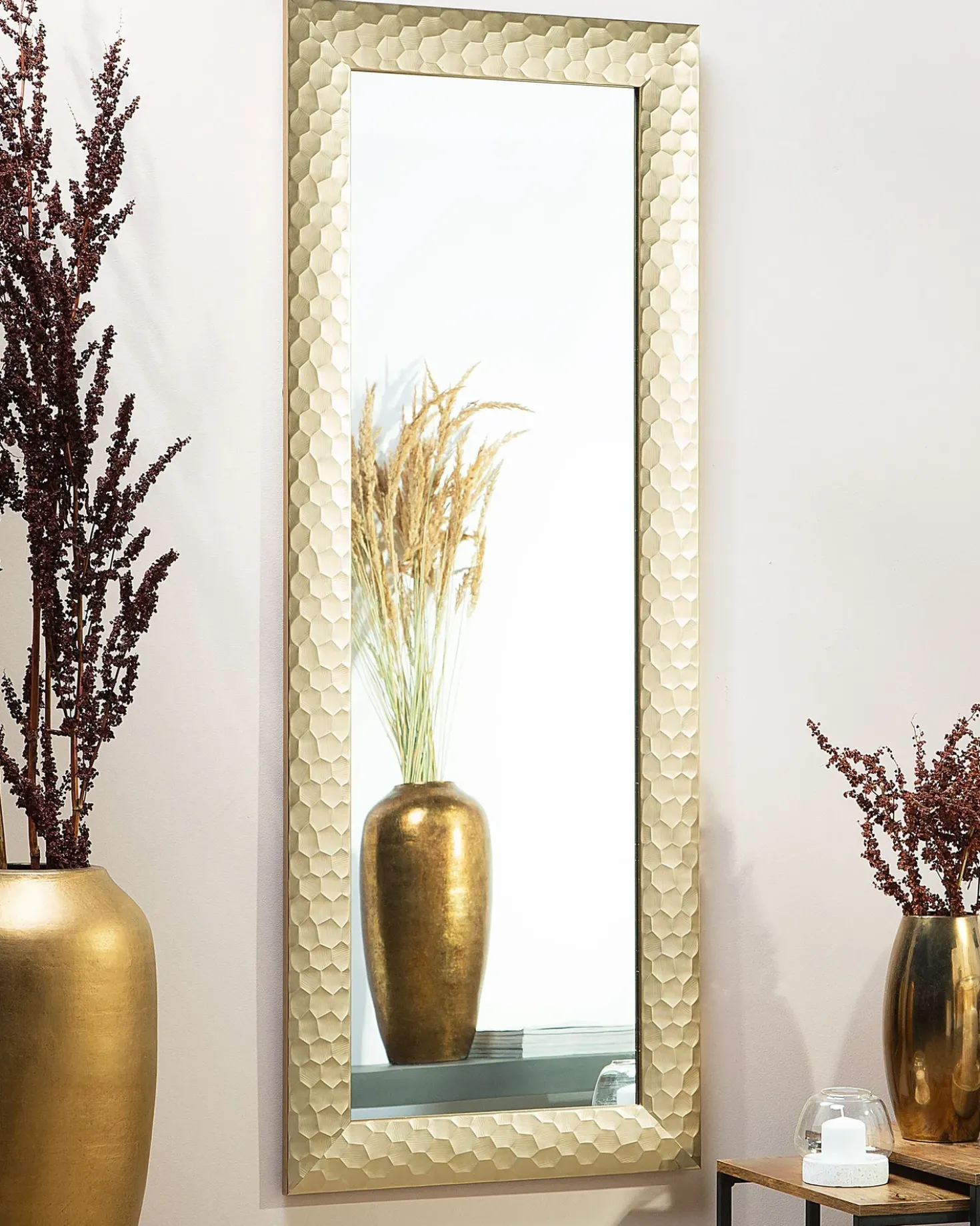 Specchio ANTIBES 50 cm 130 cm Oro