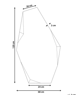 Specchio ARGUEL 68 cm 120 cm Oro