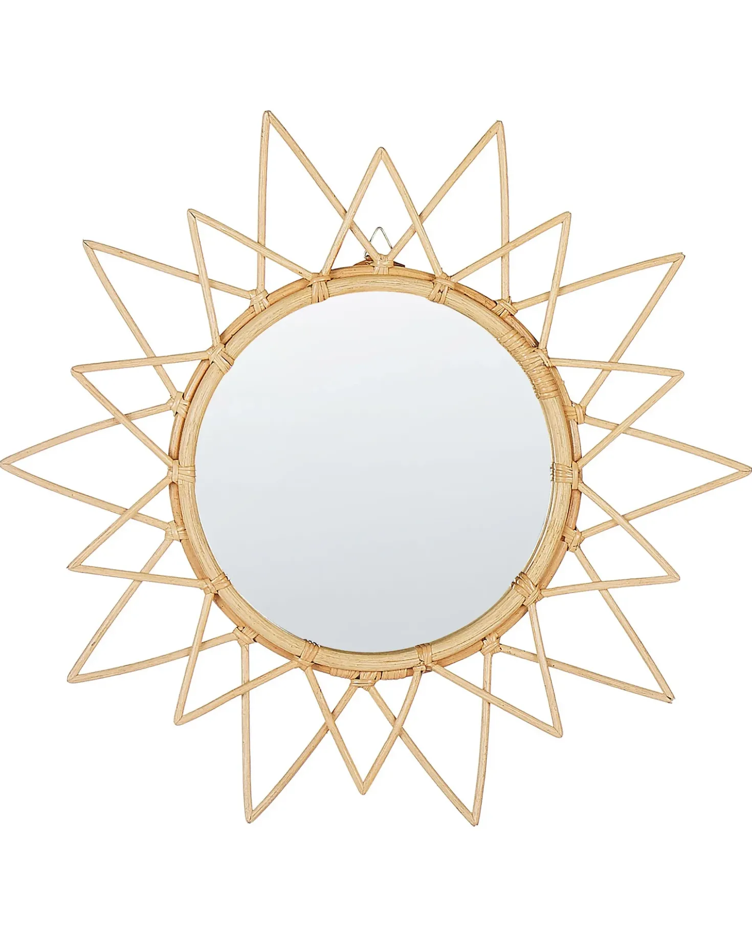 Specchio AROEK 61 cm 61 cm Rattan Naturale
