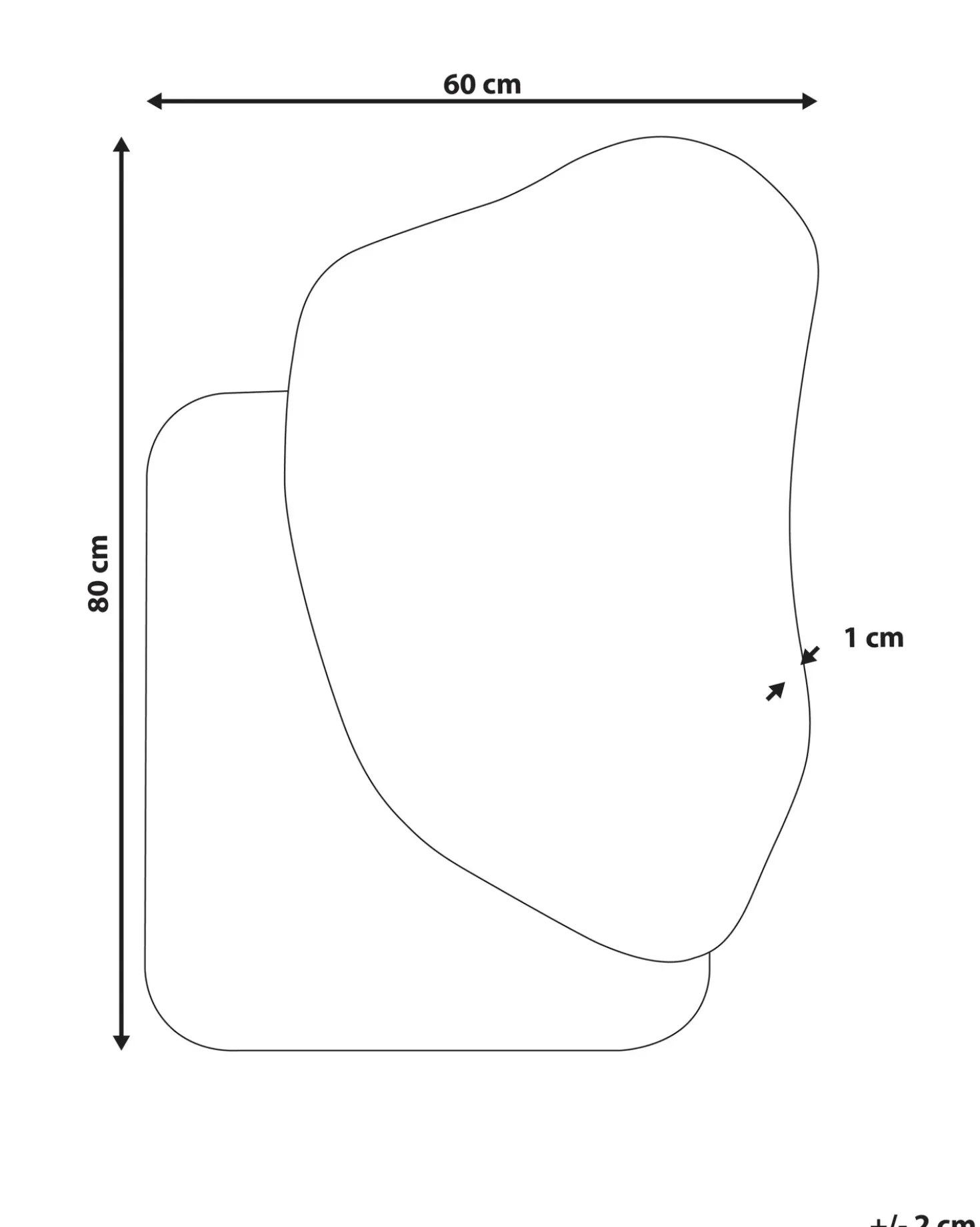 Specchio ARVERT 60 cm 80 cm Marmo bianco