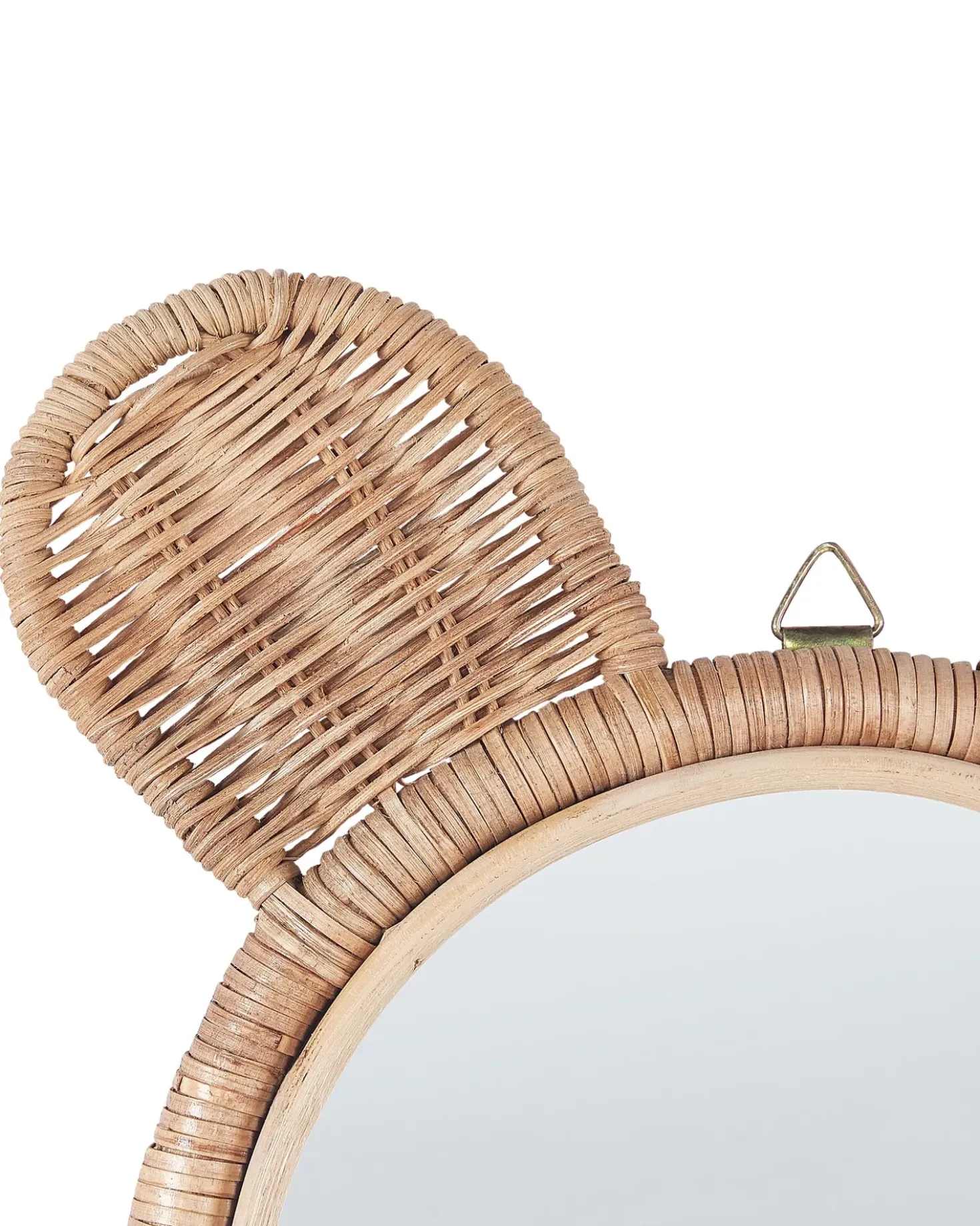 Specchio ASHANTI 30 cm 33 cm Rattan Naturale