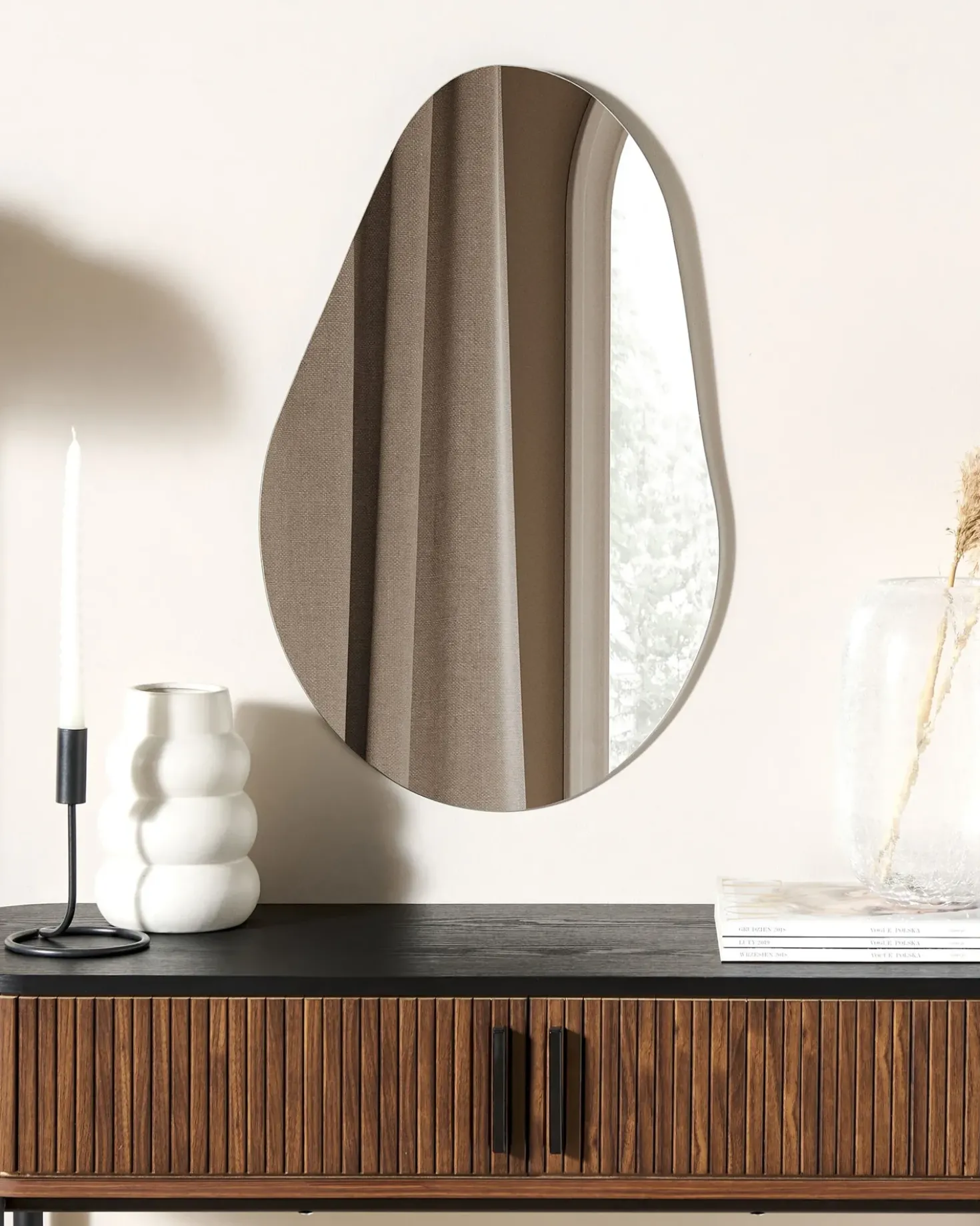 Specchio AUBAGNE 40 cm 65 cm Argento