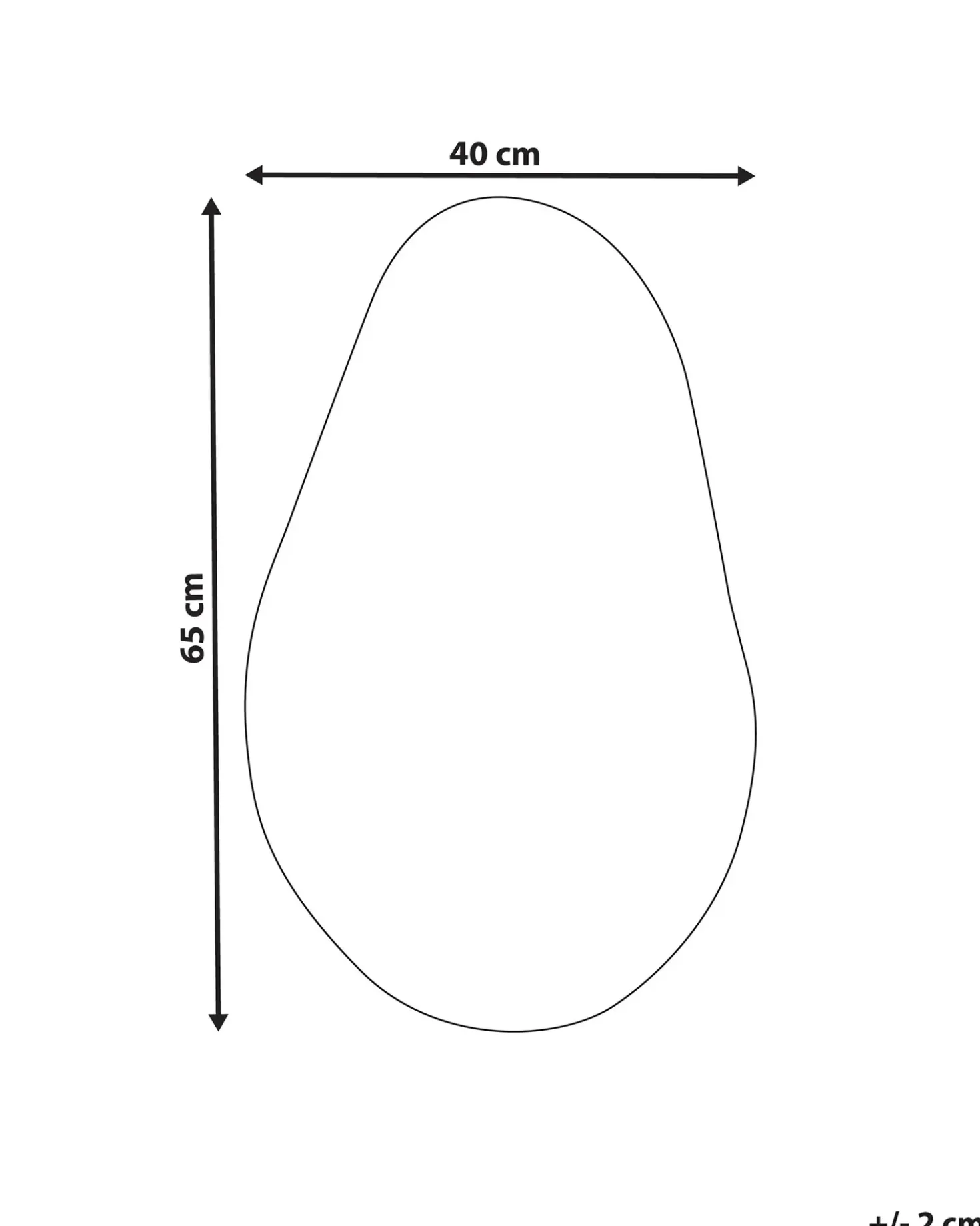 Specchio AUBAGNE 40 cm 65 cm Argento