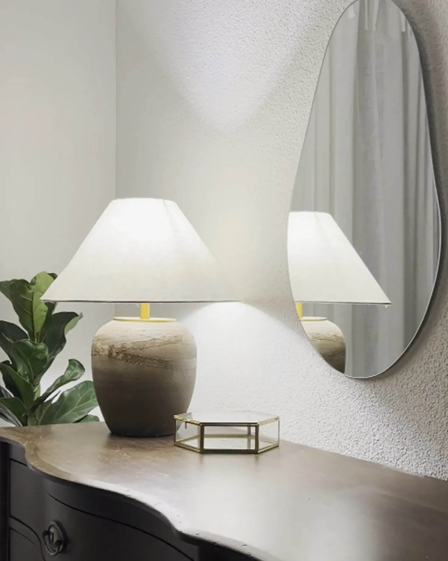 Specchio AUBAGNE 40 cm 65 cm Argento