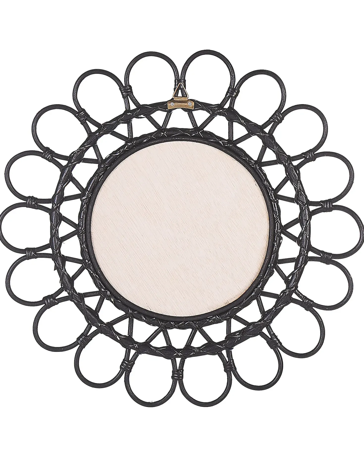 Specchio BABAI 60 cm 60 cm Rattan Nero
