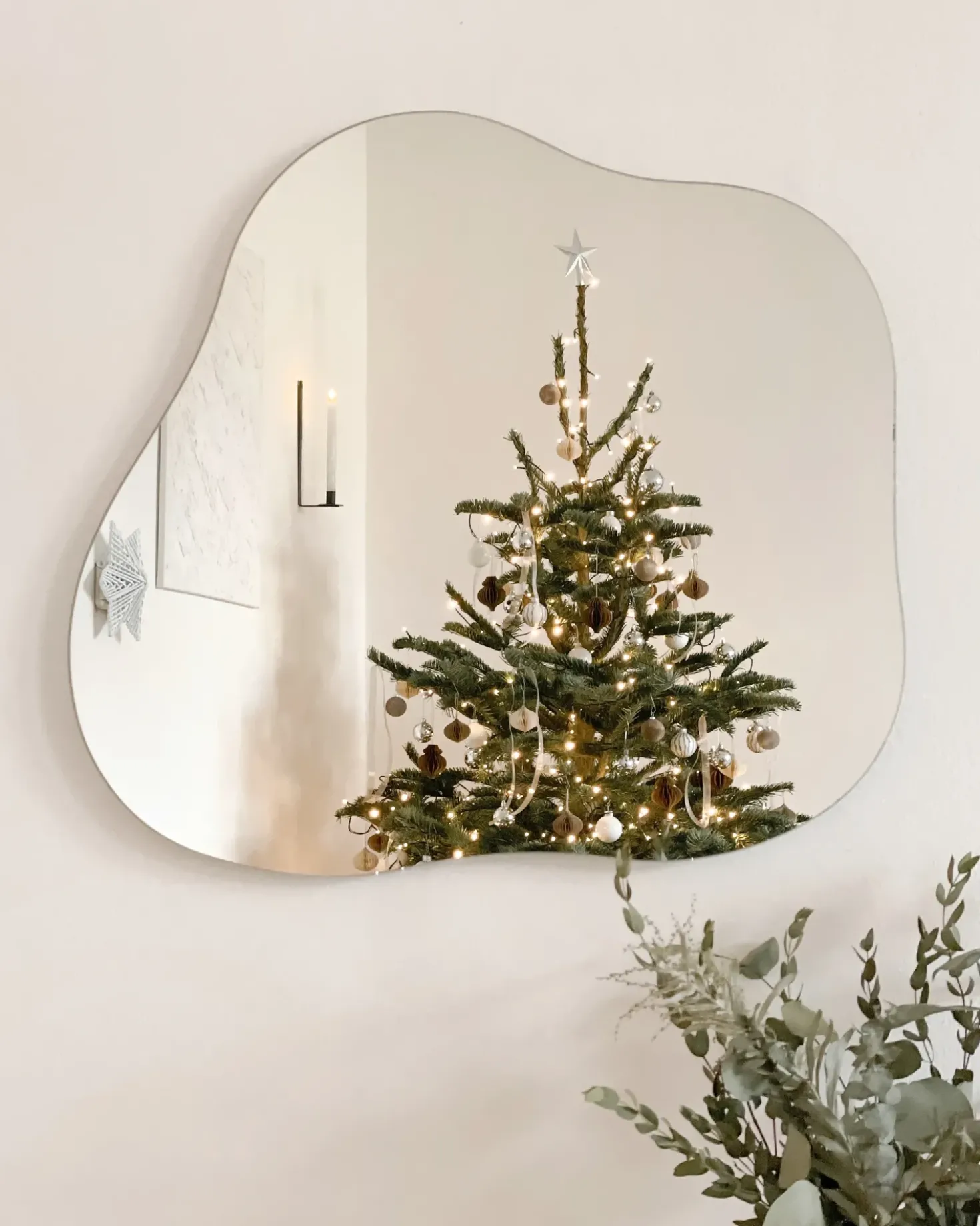 Specchio BAGNEUX 50 cm 55 cm Argento