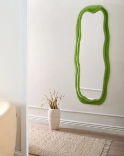 Specchio BEAUNE 56 cm 160 cm Velluto Verde