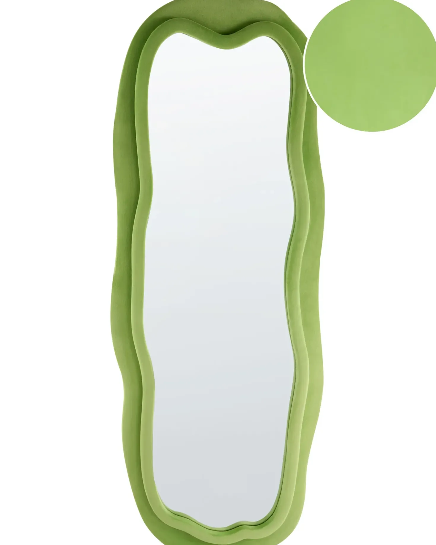 Specchio BEAUNE 56 cm 160 cm Velluto Verde
