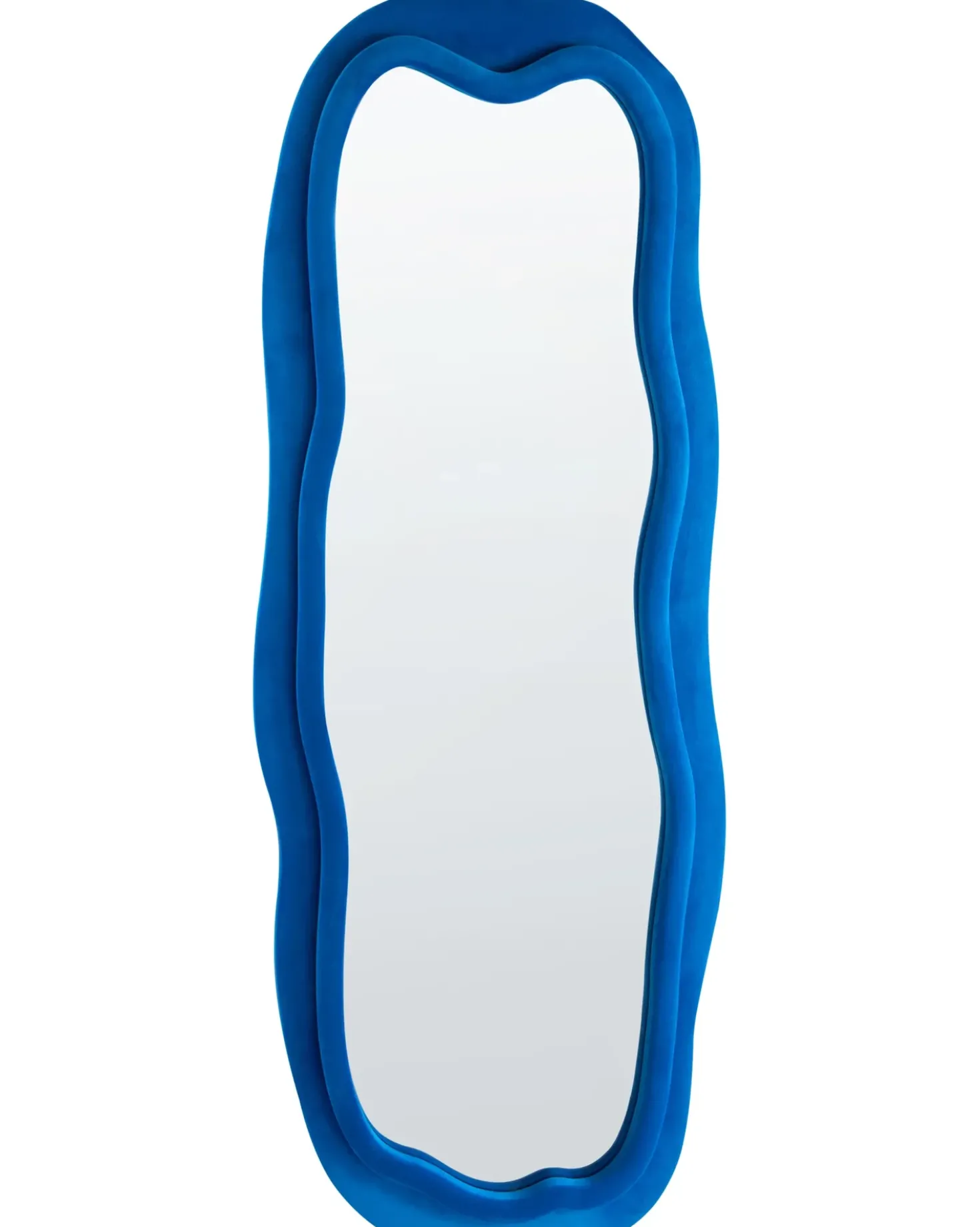 Specchio BEAUNE 56 cm 160 cm Velluto Blu
