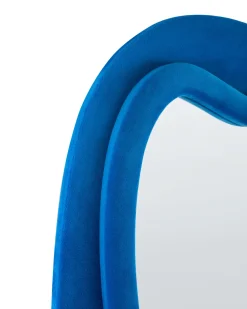Specchio BEAUNE 56 cm 160 cm Velluto Blu