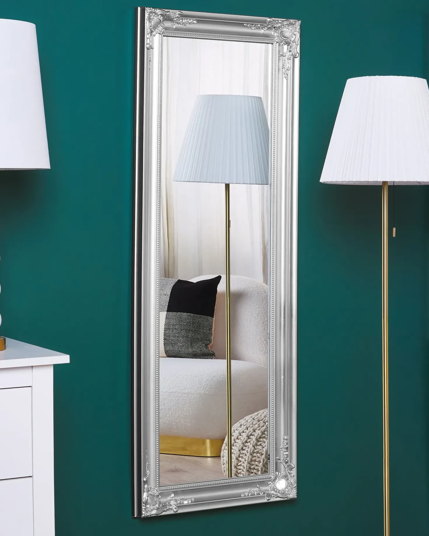 Specchio BELLAC 51 cm 141 cm Argento