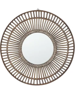 Specchio BLASITO 66 cm 66 cm Bambù Marrone