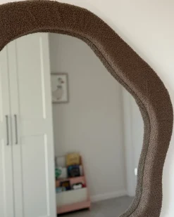 Specchio BLISMES 79 cm 80 cm Bouclé Marrone