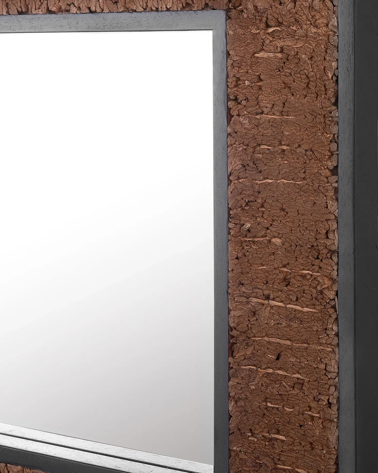 Specchio BOISE 60 cm 60 cm Legno di teak Marrone scuro