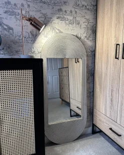 Specchio BRIANT 56 cm 130 cm Legno di mango Bianco