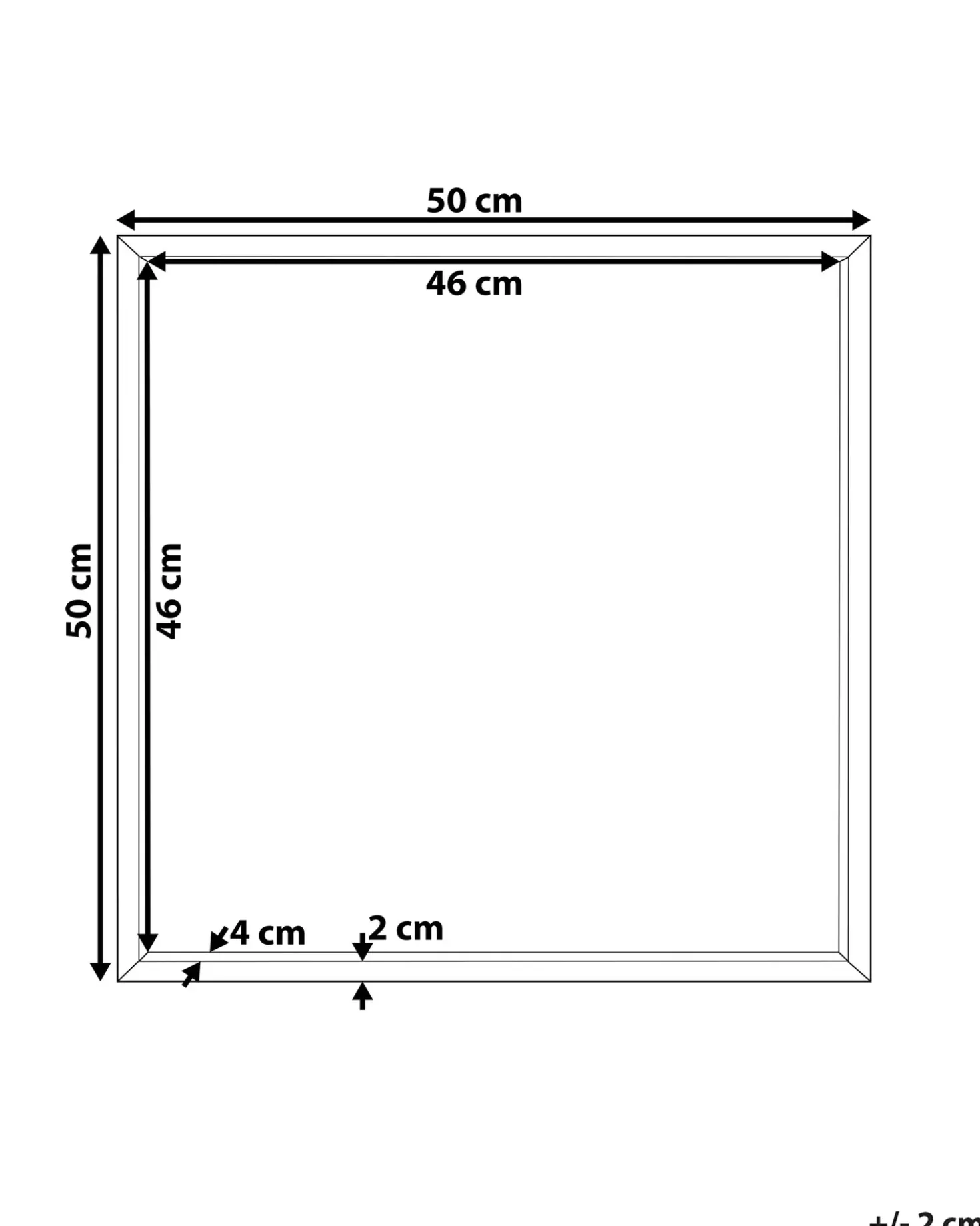 Specchio BRIGNOLES 50 cm 50 cm Bianco