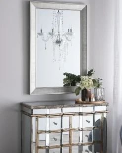 Specchio BUBRY 61 cm 91 cm Argento