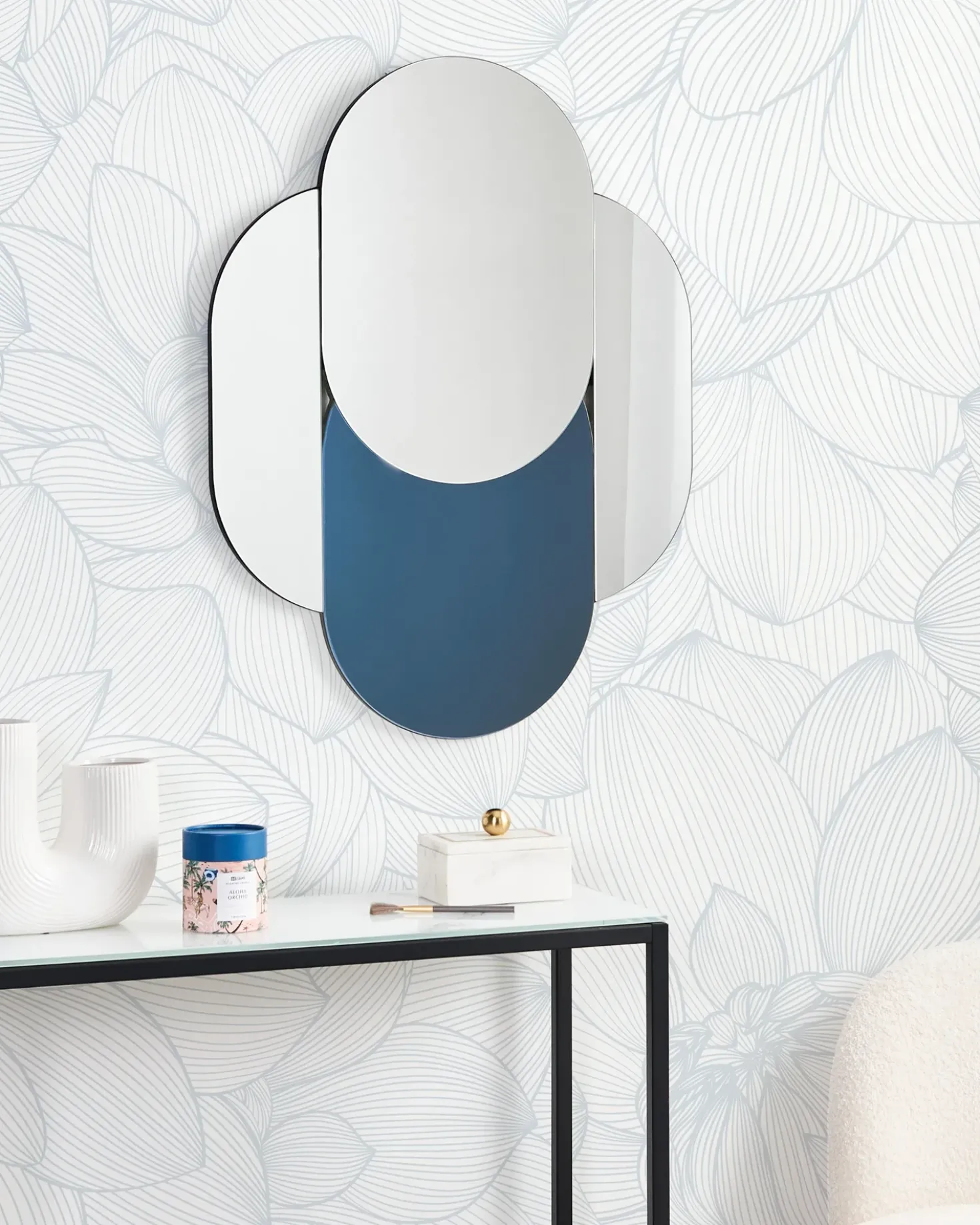Specchio CHAILLON 60 cm 80 cm Blu