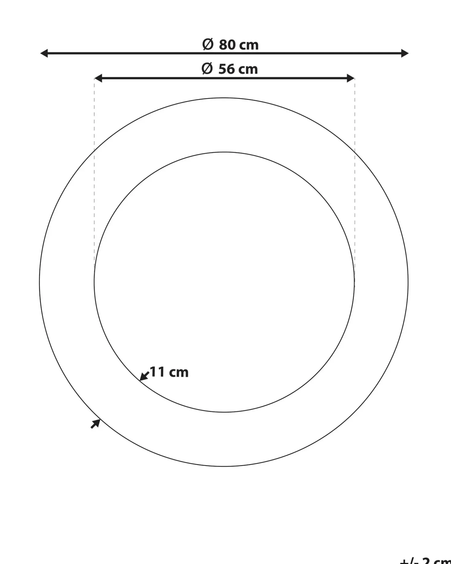 Specchio CHANNAY 80 cm 80 cm Metallo Argento