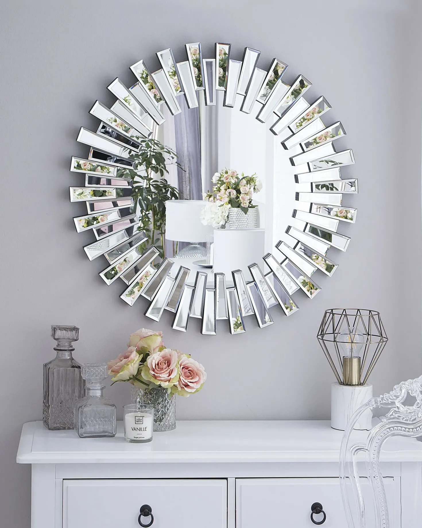 Specchio CHOLET 70 cm 70 cm Argento