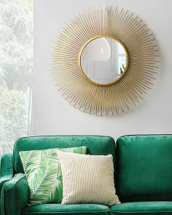 Specchio CILLY 80 cm 80 cm Metallo Oro