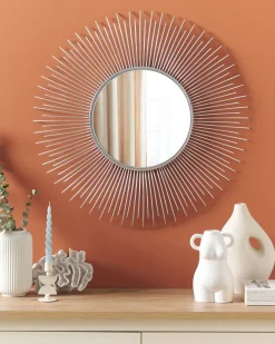 Specchio CILLY 80 cm 80 cm Metallo Argento