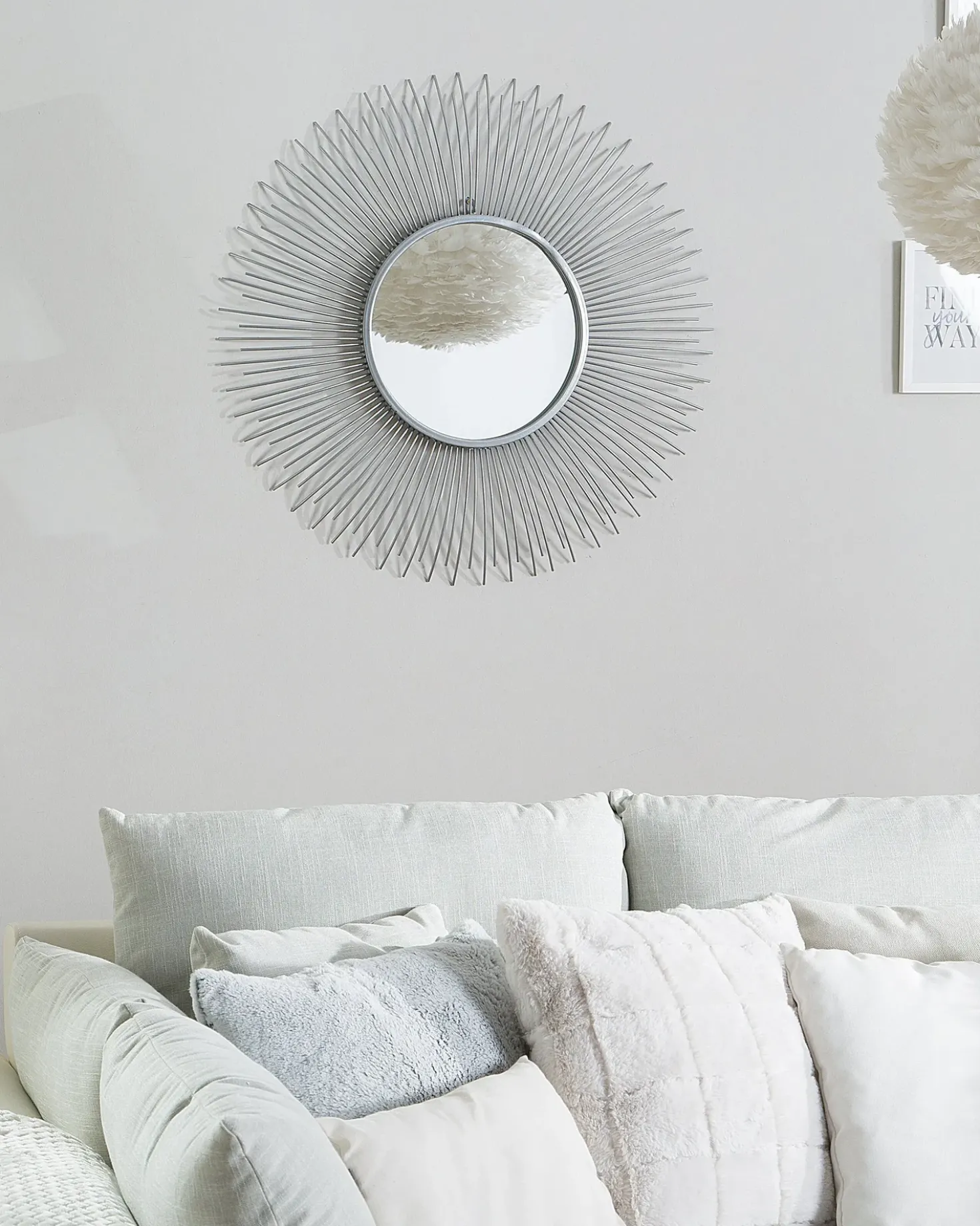 Specchio CILLY 80 cm 80 cm Metallo Argento