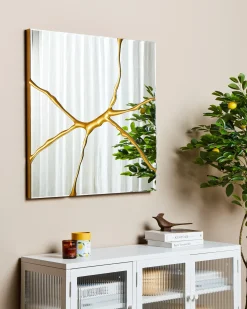 Specchio COOLE 80 cm 80 cm Oro