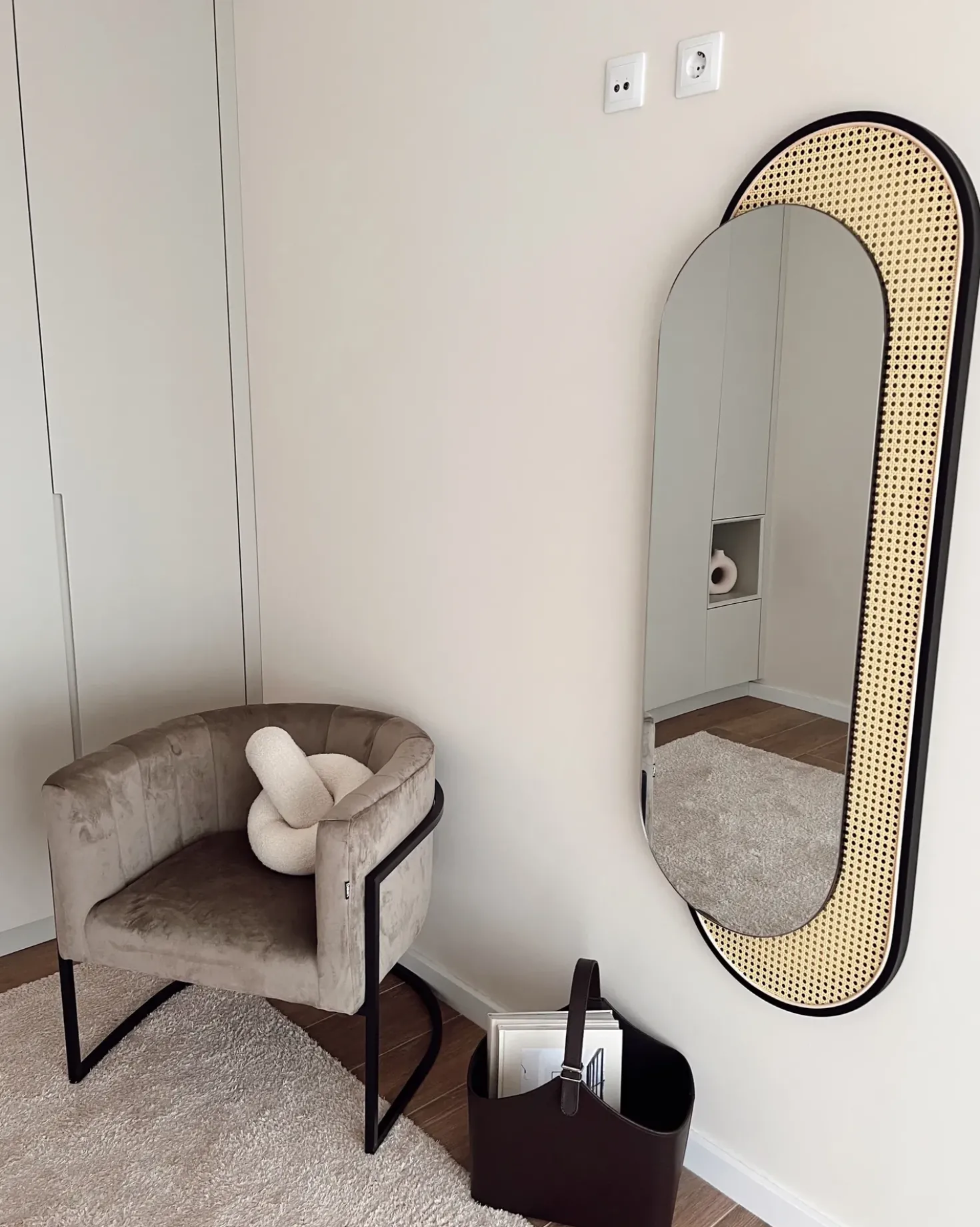 Specchio CREIL 51 cm 143 cm Rattan sintetico (PE) Naturale