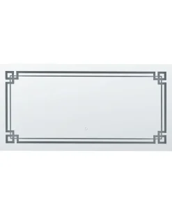 Specchio da bagno con luce LED AVRANCHES 120 cm 60 cm Argento