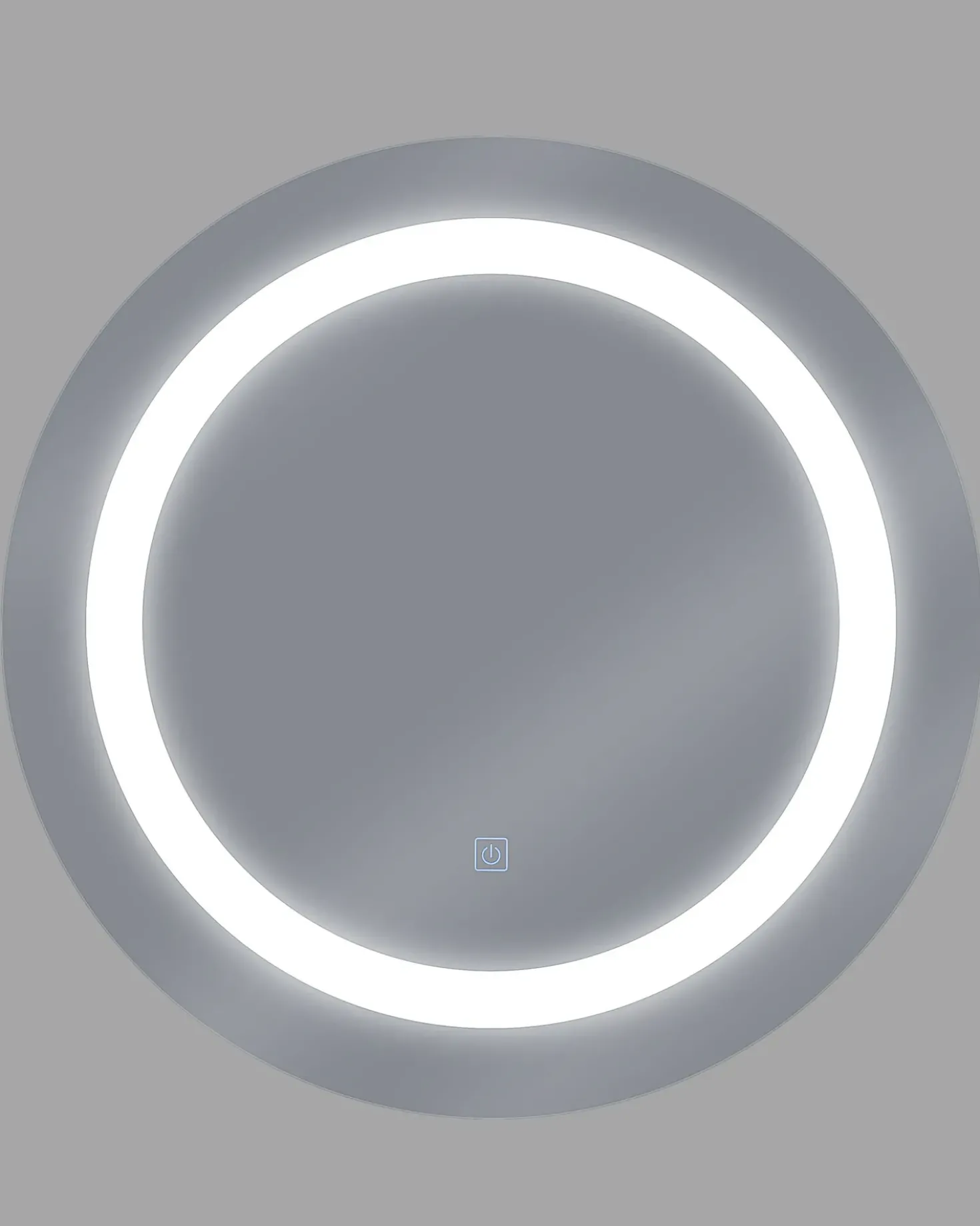 Specchio da bagno con luce LED SELUNE 58 cm 58 cm Argento