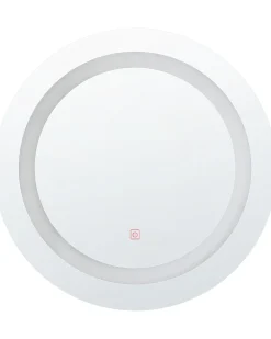 Specchio da bagno con luce LED SELUNE 58 cm 58 cm Argento