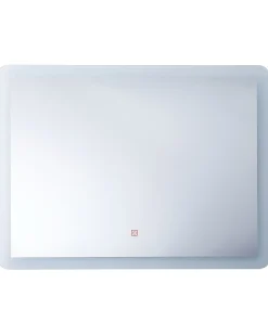 Specchio da bagno con luce LED CORROY 80 cm 60 cm Argento