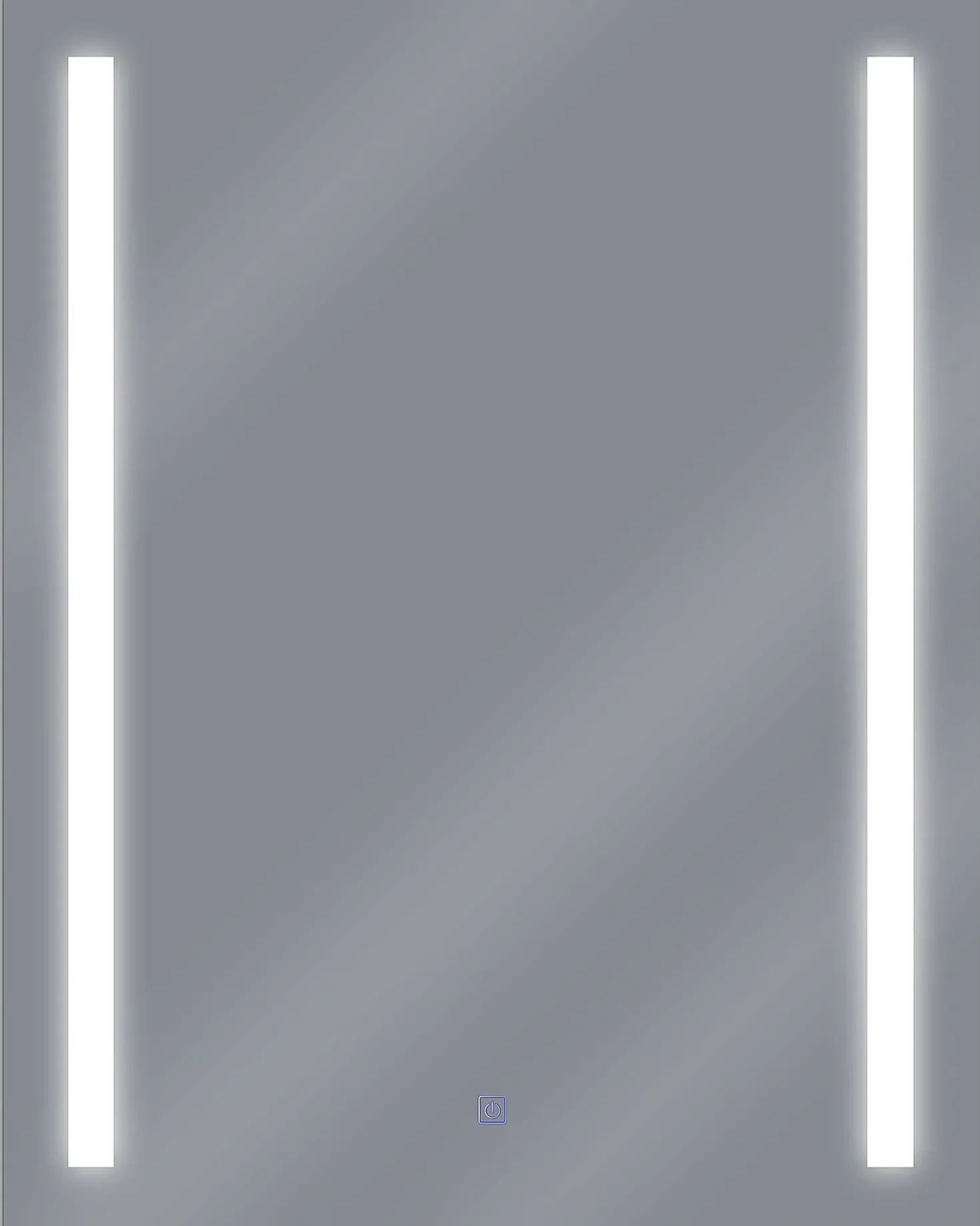 Specchio da bagno con luce LED MARTINET 70 cm 90 cm Argento