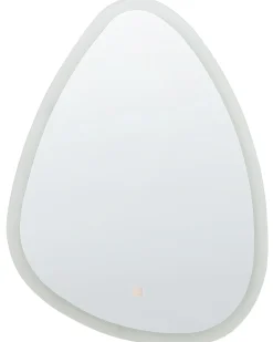 Specchio da bagno con luce LED BETHUNE 58 cm 78 cm Argento