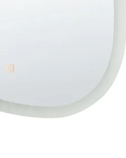 Specchio da bagno con luce LED BETHUNE 58 cm 78 cm Argento
