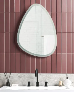 Specchio da bagno con luce LED BETHUNE 58 cm 78 cm Argento