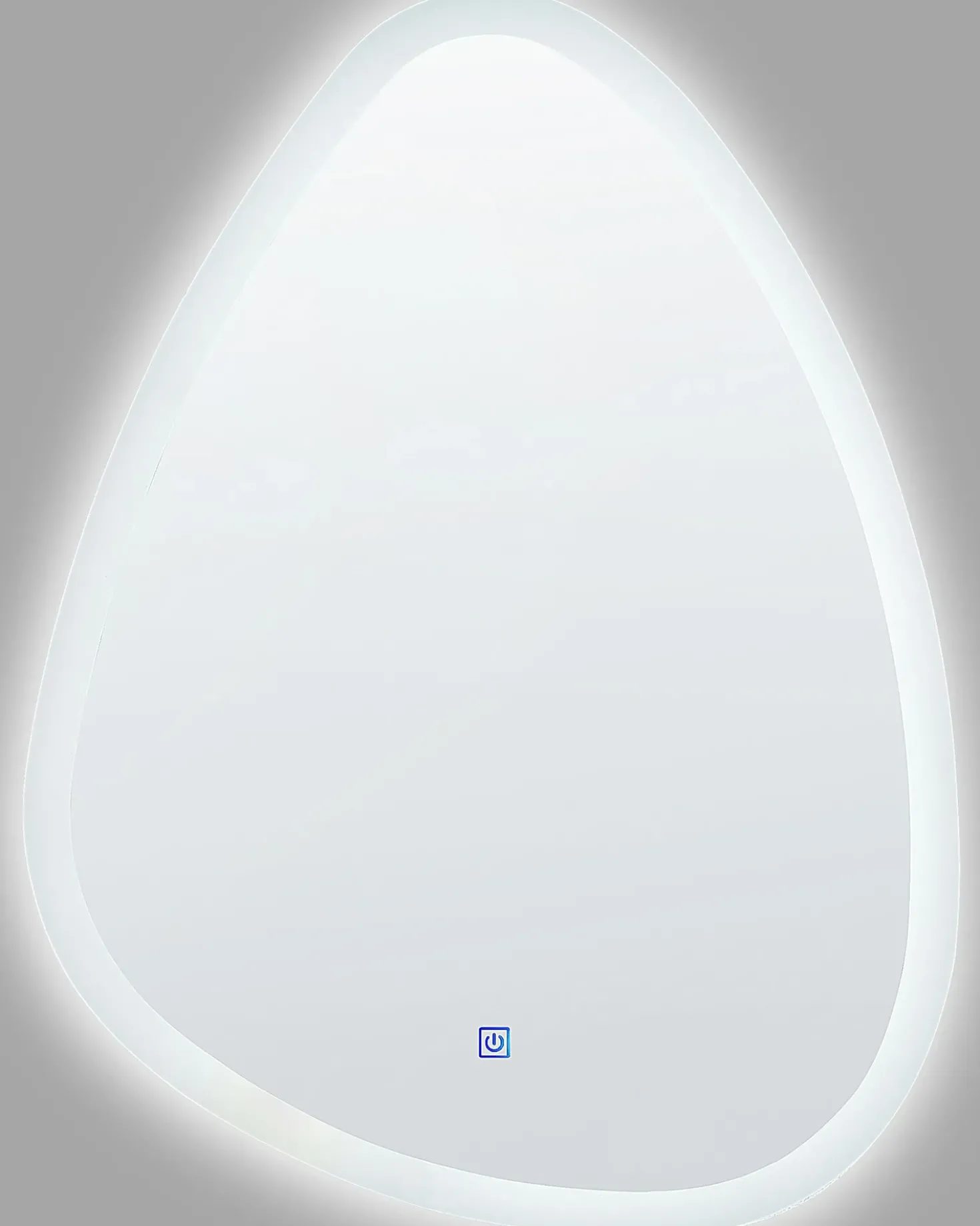 Specchio da bagno con luce LED BETHUNE 58 cm 78 cm Argento