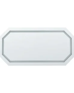 Specchio da bagno con luce LED LOCMARIAQUER 120 cm 60 cm Argento