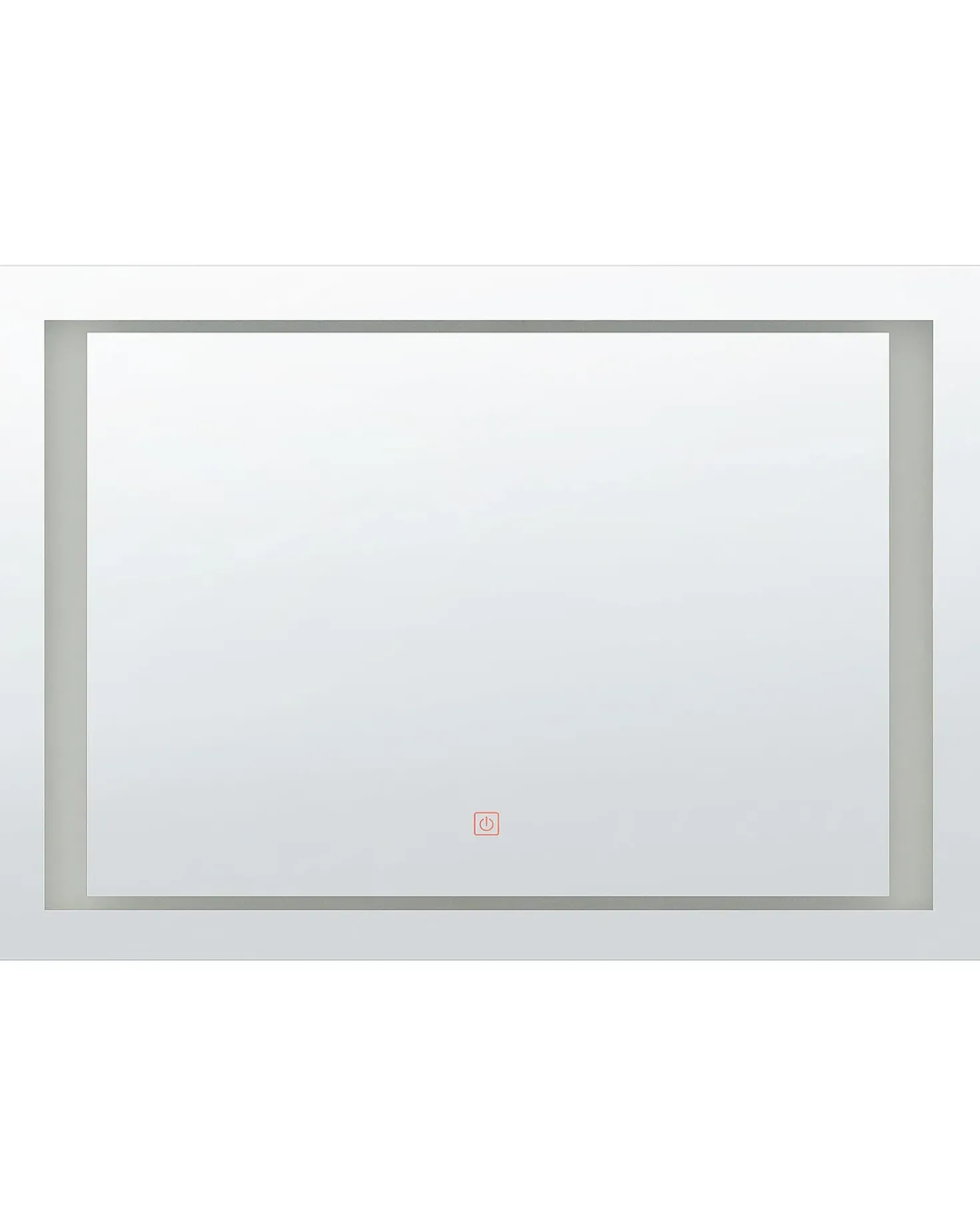 Specchio da bagno con luce LED EYRE 80 cm 60 cm Argento