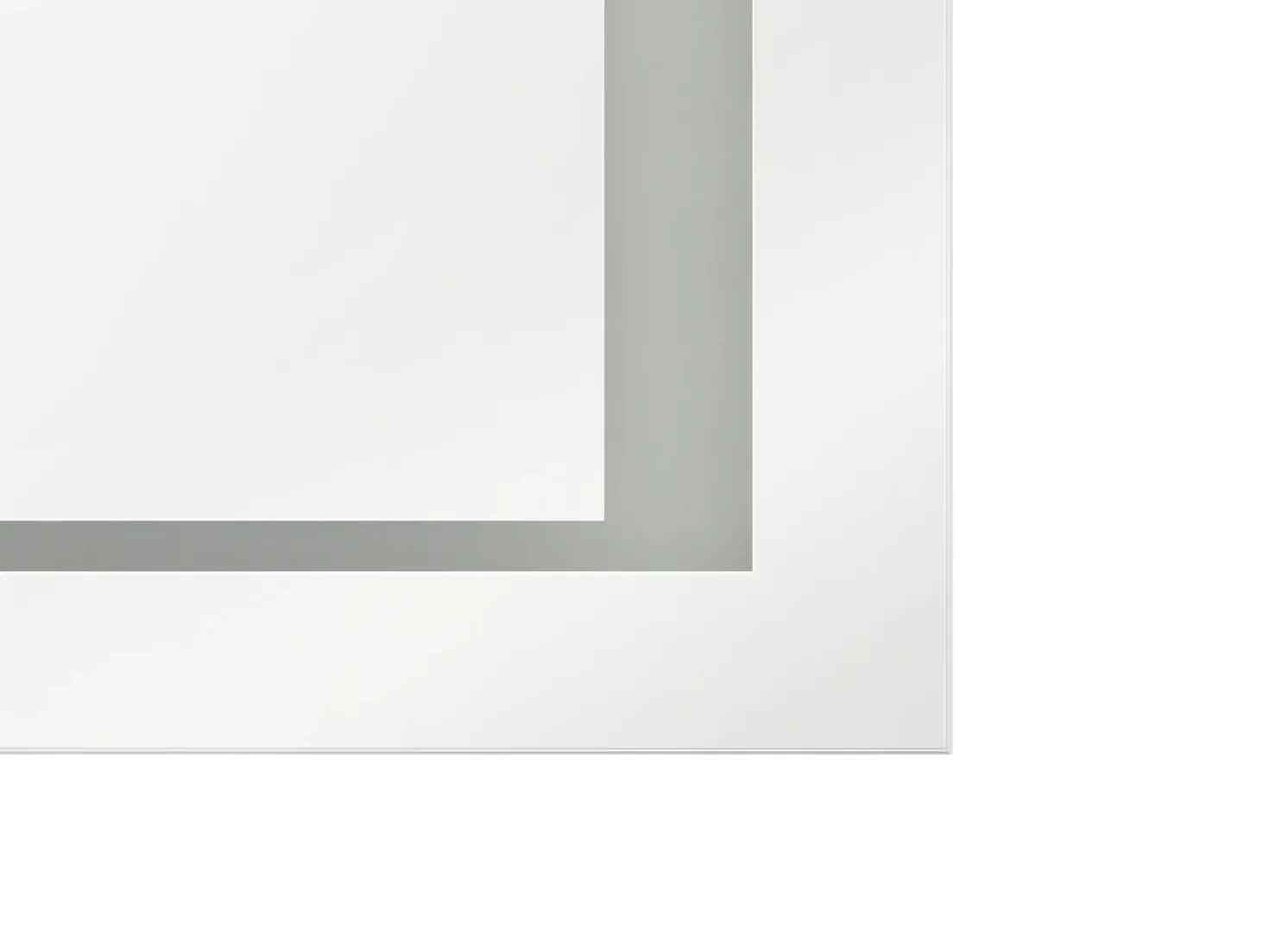 Specchio da bagno con luce LED EYRE 80 cm 60 cm Argento
