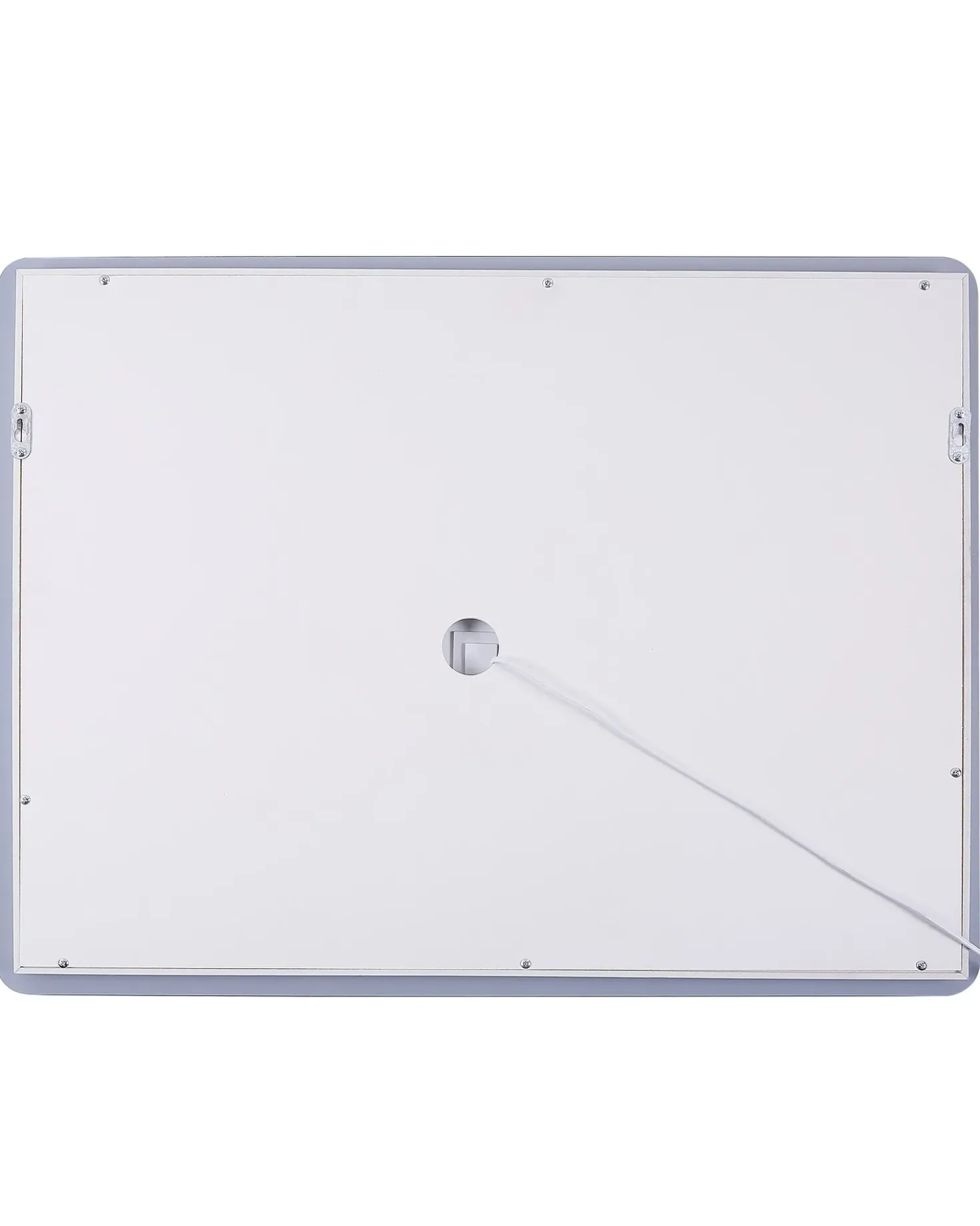 Specchio da bagno con luce LED WASSY 80 cm 60 cm Argento