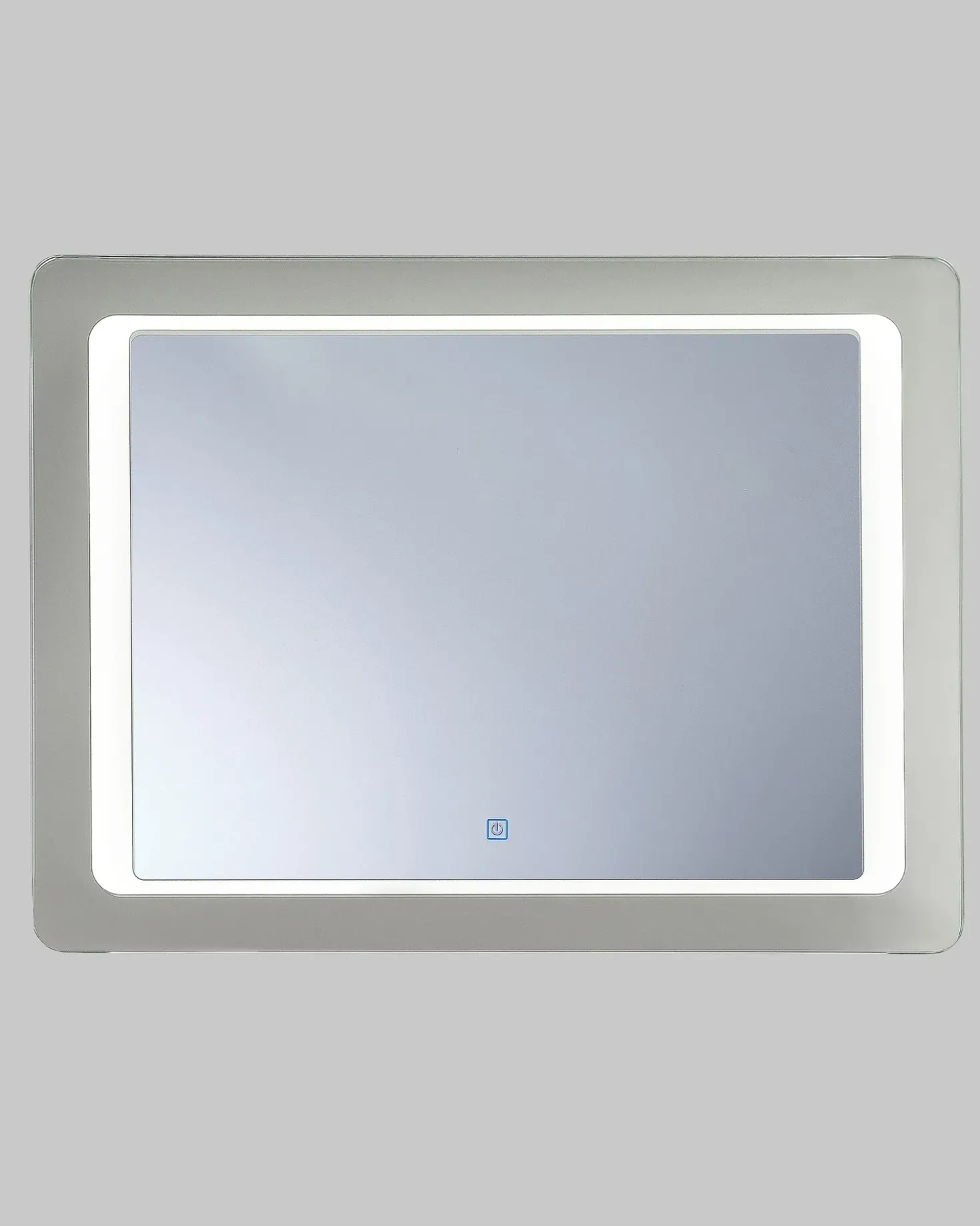 Specchio da bagno con luce LED WASSY 80 cm 60 cm Argento