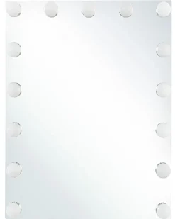 Specchio da bagno con luce LED LUCENAY 40 cm 50 cm Argento