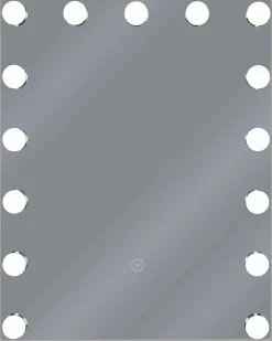 Specchio da bagno con luce LED LUCENAY 40 cm 50 cm Argento