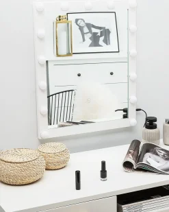 Specchio da bagno con luce LED ODENAS 50 cm 60 cm Bianco