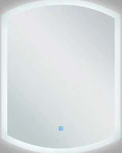 Specchio da bagno con luce LED BEZIERS 60 cm 78 cm Argento
